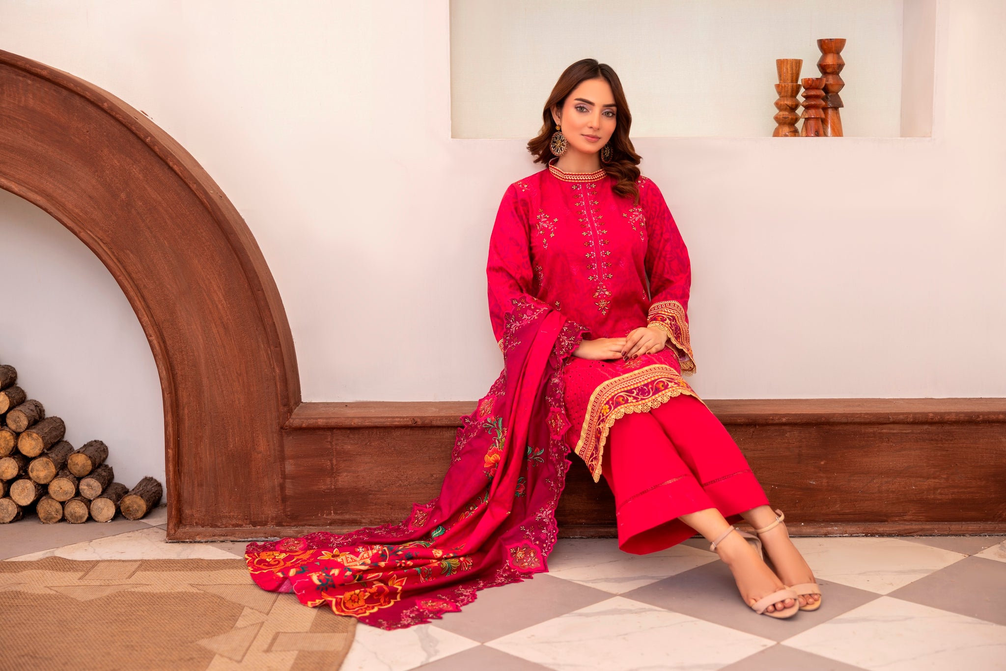 LZ0029 Royal Embroidery Collection | 3-PCS | Unstitched