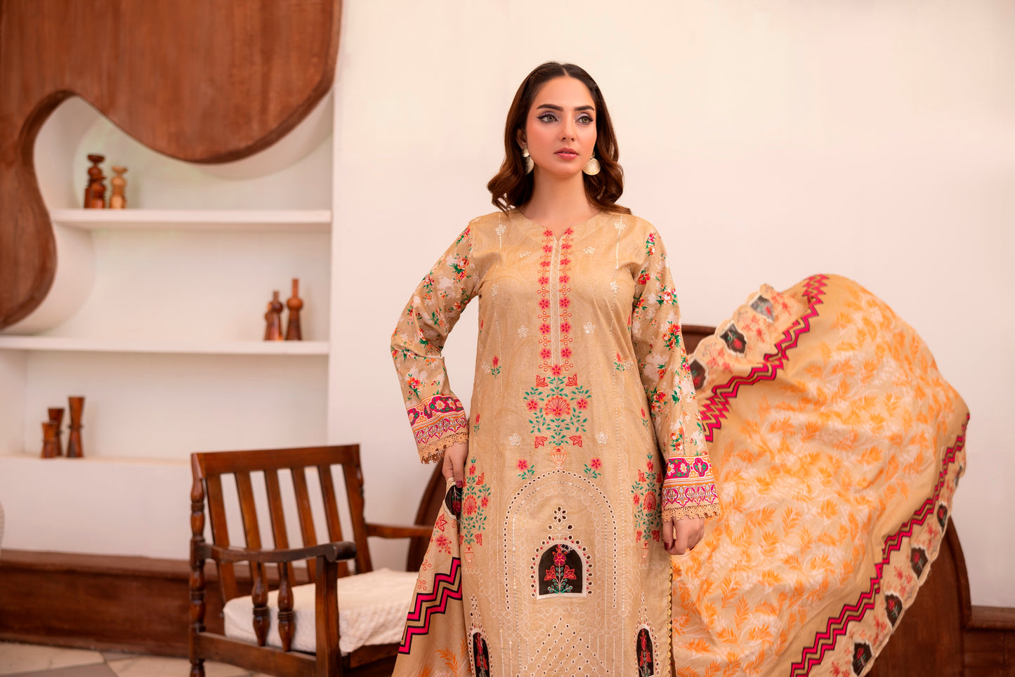 LZ0032 khadar suit Royal Embroidery Collection | 3-PCS | Unstitched