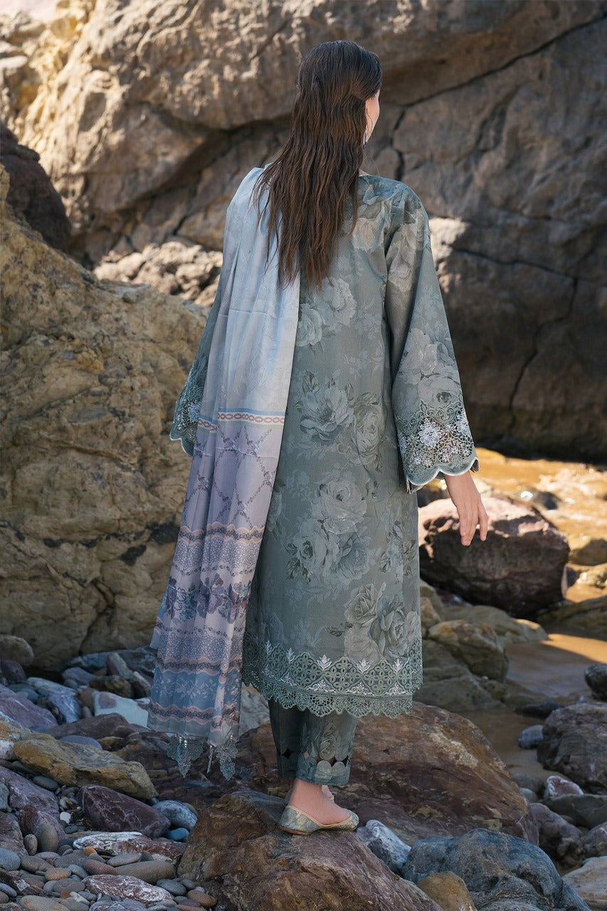 LZ0085 Digital Print Dhanak 3 Piece Unstitched