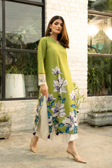 LZ0093Digital Print Linen Allover 3 Piece Unstitched