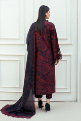 LZ0087Digital Print Linen Allover 3 Piece Unstitched
