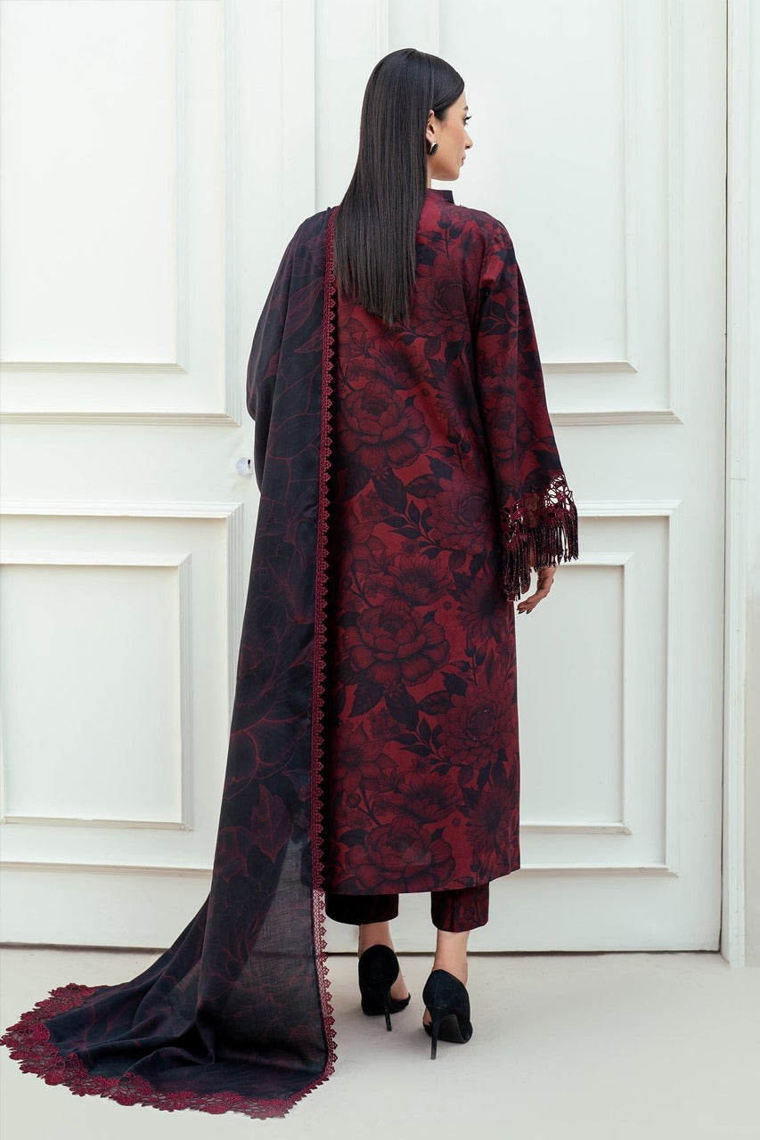 LZ0087Digital Print Linen Allover 3 Piece Unstitched