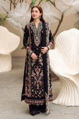 Qalamkar - 3PC Lawn Embroidered Shirt with Embroidered Slub Net Dupatta unstitch LZ1033