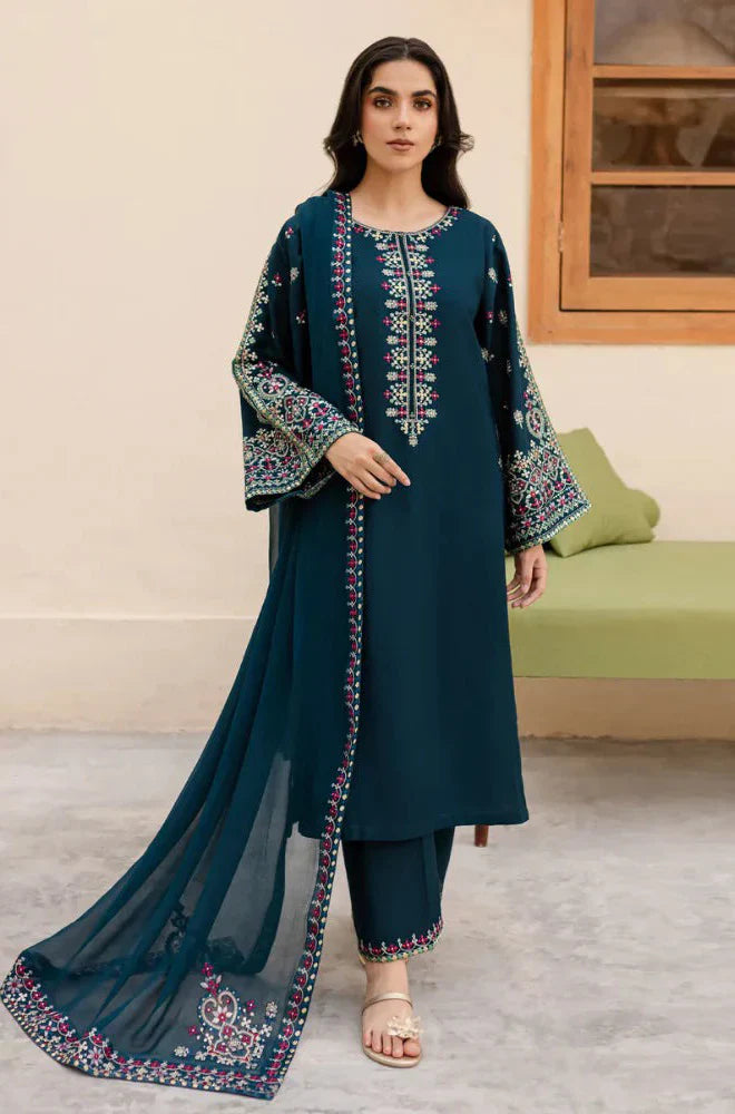 Sapphire 3PC Lawn Embroidered Suit LZ111