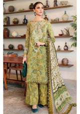 LZ0200-Digital Lawn 3-Piece Print Set with Bana Dora Voile Dupatta