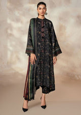 LZ0191-SUMMER 3PC Lawn Embroidered Shirt With Organza Embroidered Dupatta