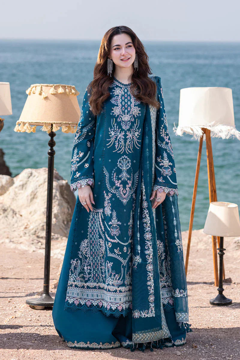 Qalamkar 3 Piece Chickenkari Embroidered Lawn Suit LZ1035
