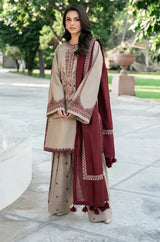 LZ0155-Baroque 3PC Lawn Embroidered Suit