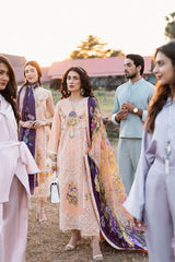 MUSHQ 3PC EMBROIDERED LAWN SUIT WITH PRINTED SILK DUPATTA UNSTITCH LZ2008
