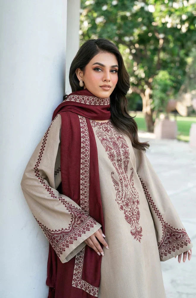 LZ0155-Baroque 3PC Lawn Embroidered Suit