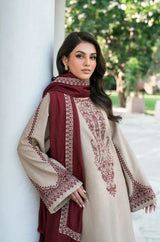 LZ0155-Baroque 3PC Lawn Embroidered Suit