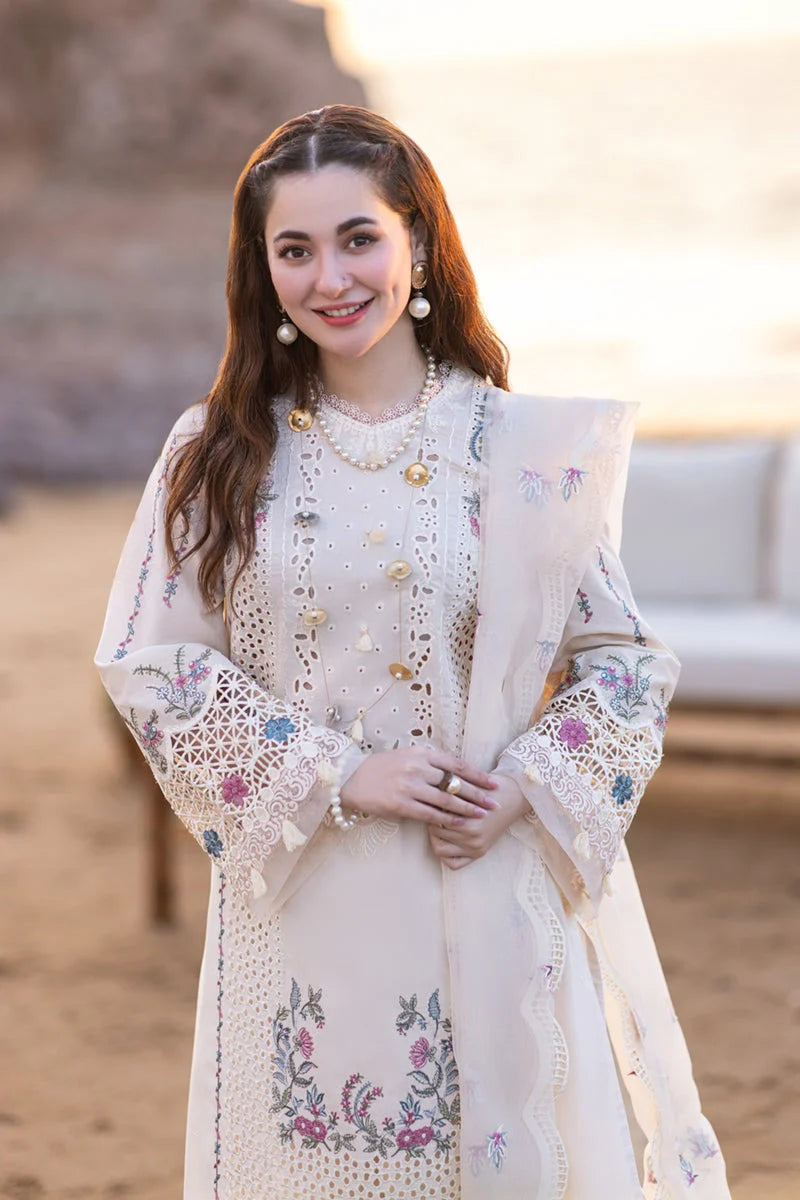 Qalamkar 3 Piece Chickenkari Embroidered Lawn Suit unstitch LZ997