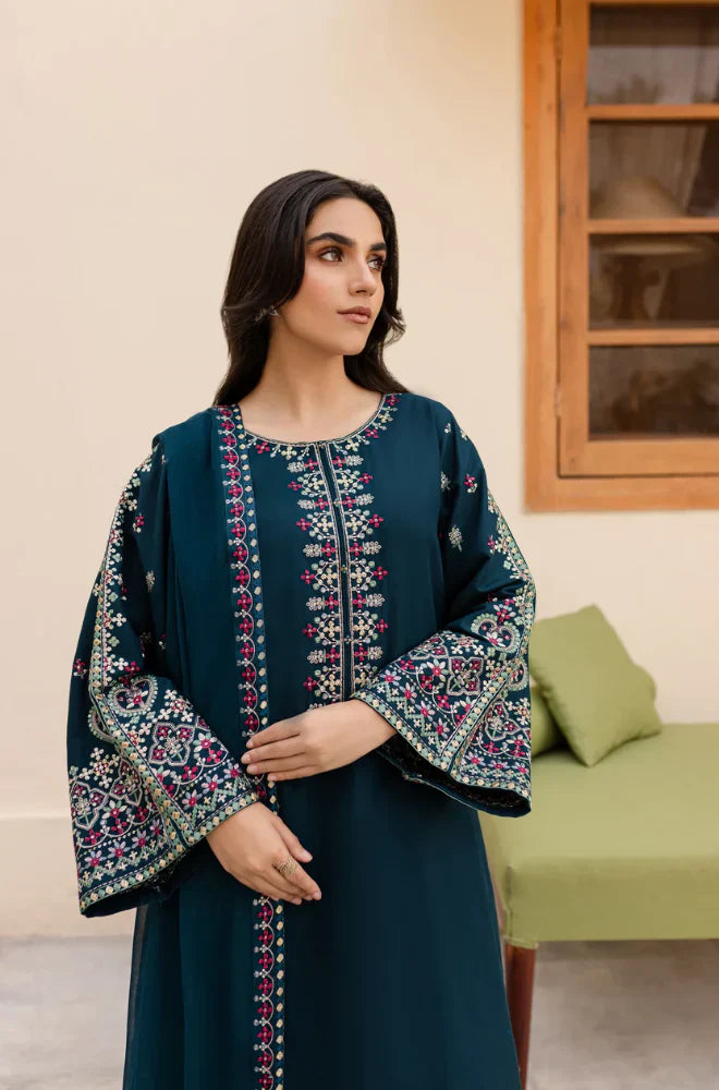 Sapphire 3PC Lawn Embroidered Suit LZ111