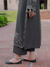 LZ1245 IZEL-3PC DHANAK EMBROIDERED SHIRT WITH COURTRAI PRINTED SHAWL & TROUSER-BIC