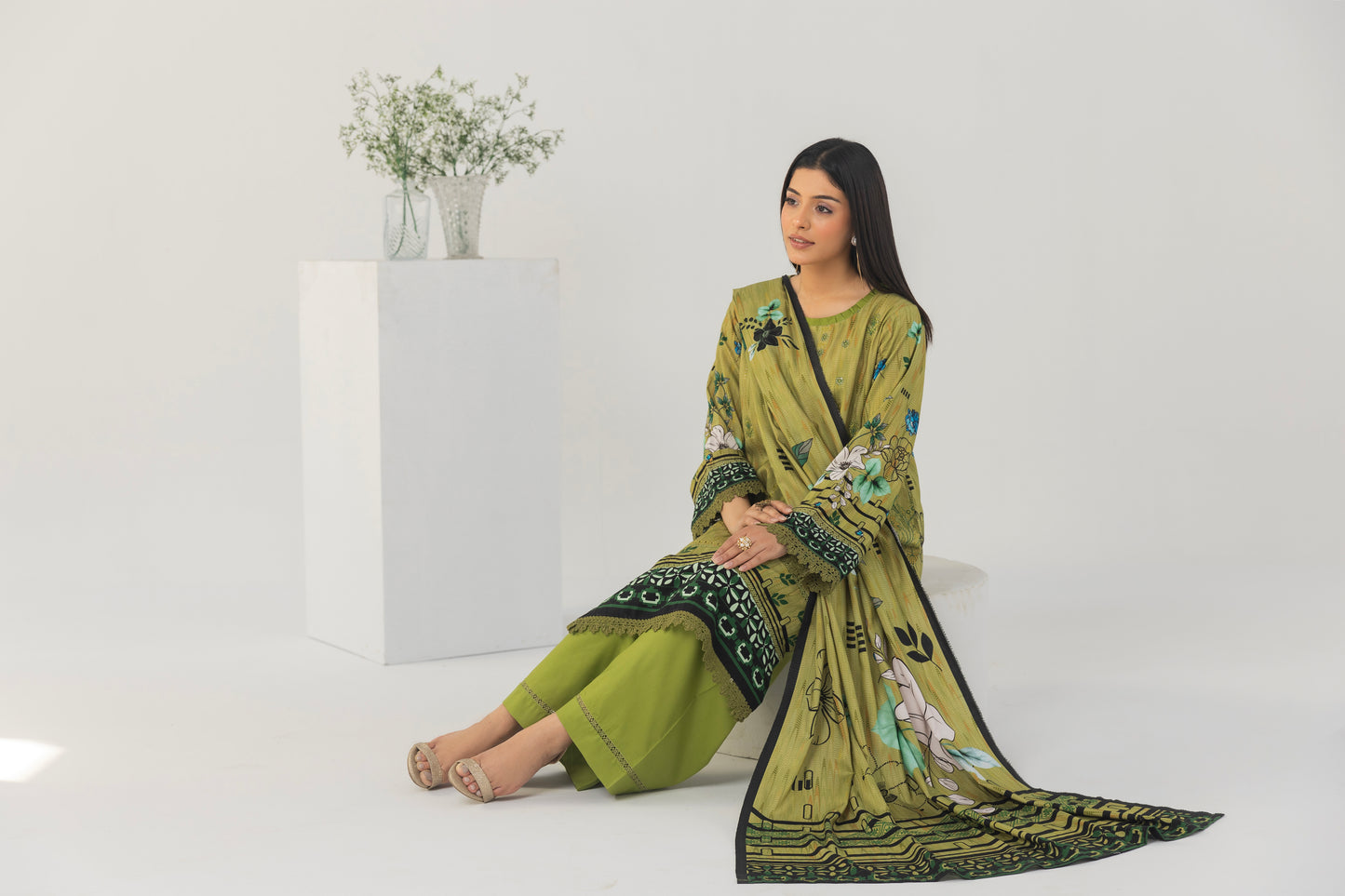 LZ006 Staple Bana Dora Emb Collection | 3-PCS | Unstitched