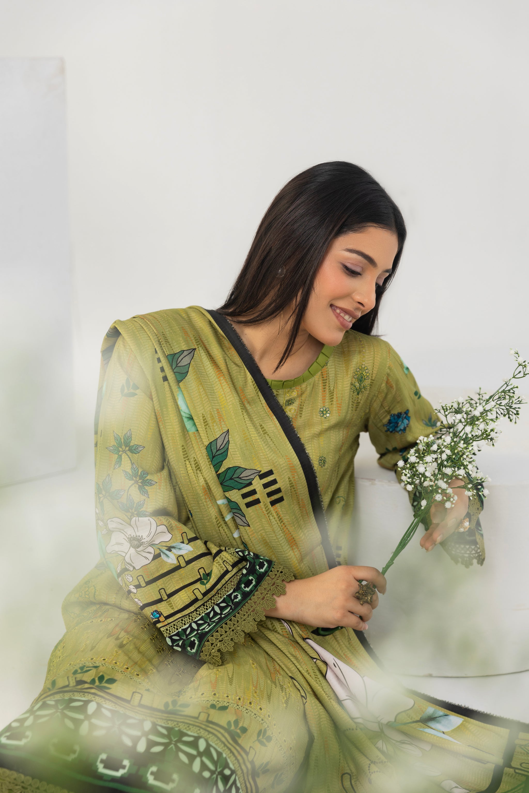 LZ006 Staple Bana Dora Emb Collection | 3-PCS | Unstitched