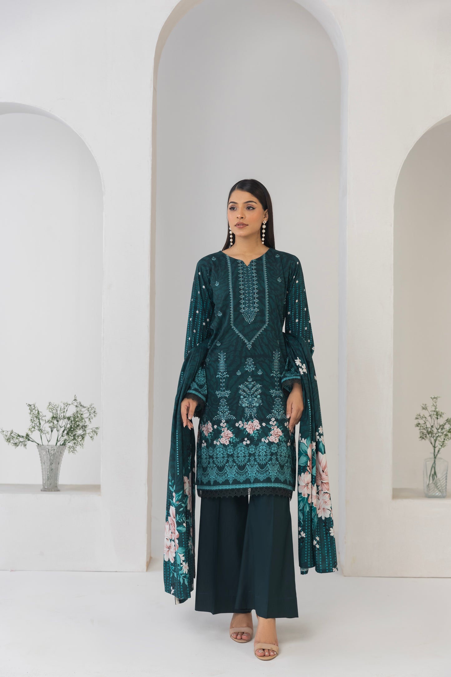 LZ0010 Staple Bana Dora Emb Collection | 3-PCS | Unstitched