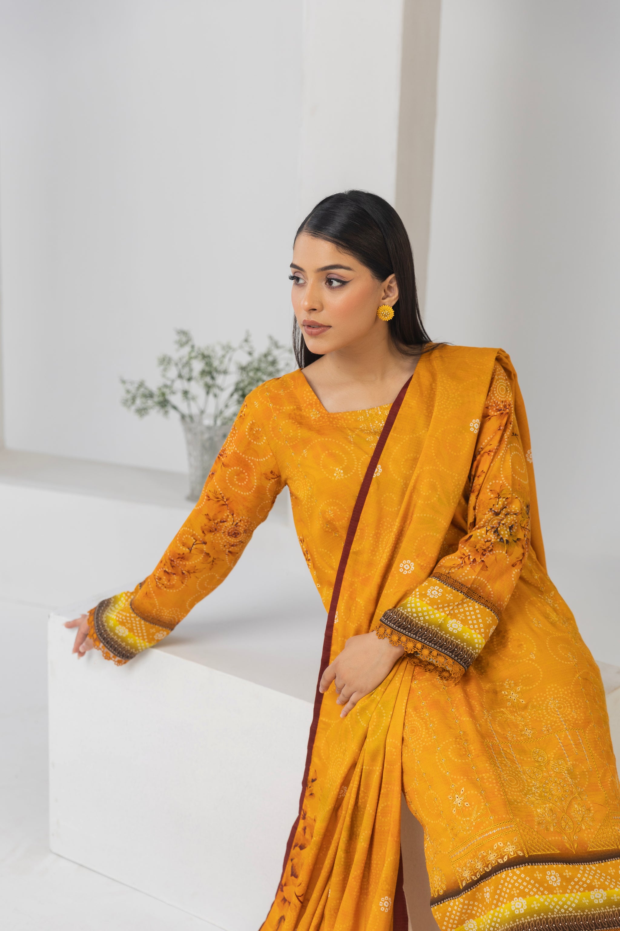 LZ0011 Staple Bana Dora Emb Collection | 3-PCS | Unstitched