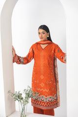 LZ0013 Staple Bana Dora Emb Collection | 3-PCS | Unstitched