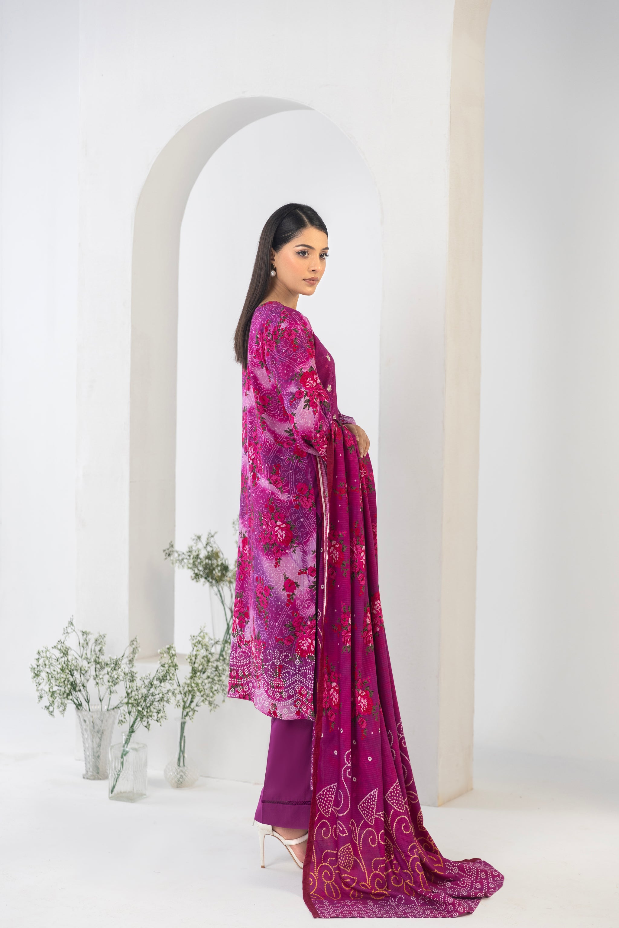 LZ0014 Staple Bana Dora Emb Collection | 3-PCS | Unstitched