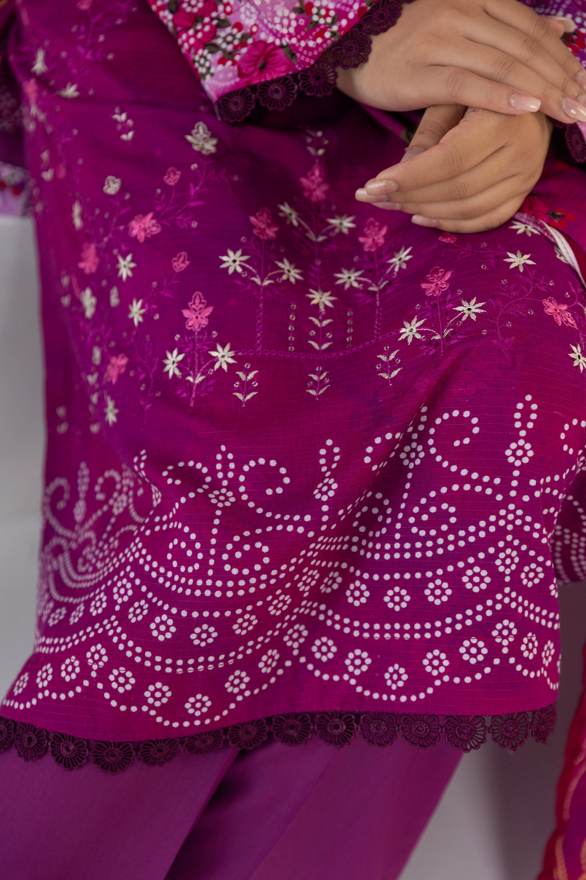 LZ0014 Staple Bana Dora Emb Collection | 3-PCS | Unstitched