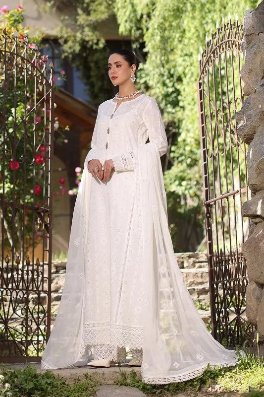 Bareeze Embroidered Summer 3 Piece lawn dress with embroidered chiffon dupatta LZ2001