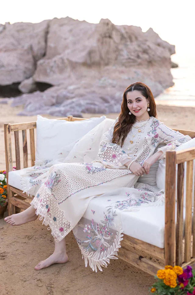 Qalamkar 3 Piece Chickenkari Embroidered Lawn Suit unstitch LZ997
