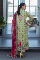 LZ0068 Digital Print Linen Allover 3 Piece Unstitched