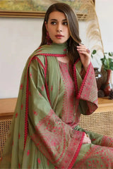 LZ0156-Summer Bareeze 3 Piece Embroidered Lawn Suit
