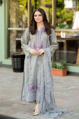 Mushq - 3PC Lawn ChickenKari Embroidered Suit LZ1047
